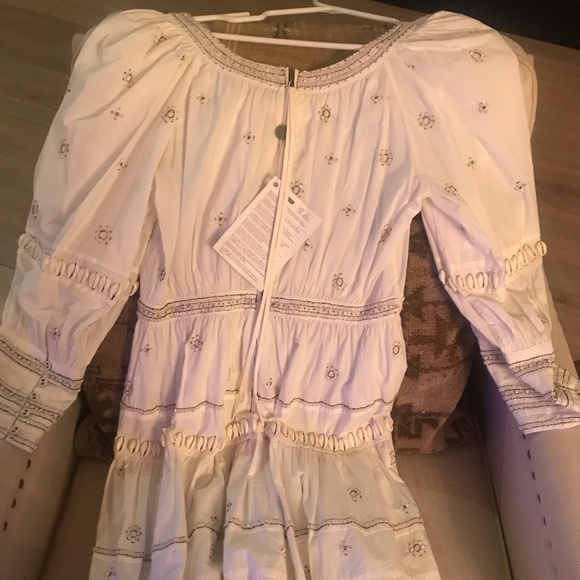 White Woman Adama Embellished Cotton-Poplin Mini Dress - Picture 7 of 7